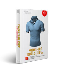desain polo shirt dual stripes moko konveksi