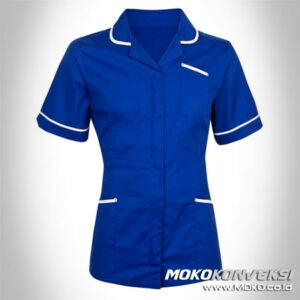 pakaian rumah sakit seragam perawat warna biru putih model baju dinas kesehatan