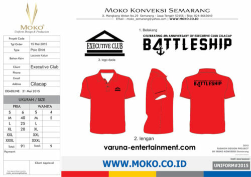 Belanja Online Polo Shirt Bordir Executive Club - Cilacap