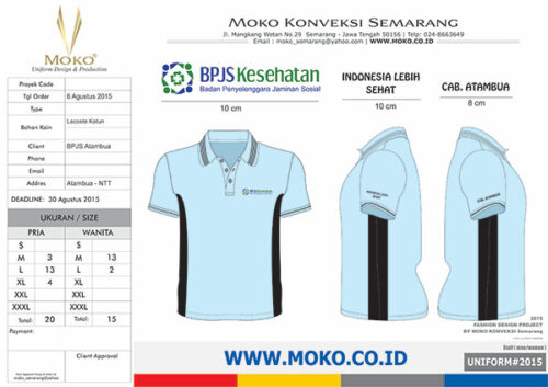 Konveksi Pembuatan Kaos Polo Shirt BPJS