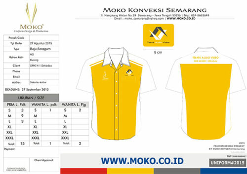 Model Baju Seragam Praktek SMK Jurusan Teknik Audio Video