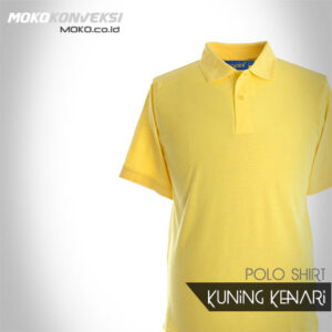 Desain Baju Kaos Kerah Keren Polo Shirt polos warna kuning kenari
