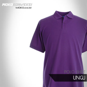Foto Kaos Polo Shirt polos warna ungu