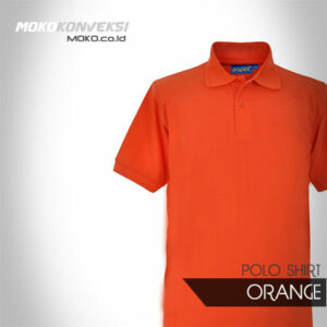 Kaos Seragam Polo Shirt polos warna orange
