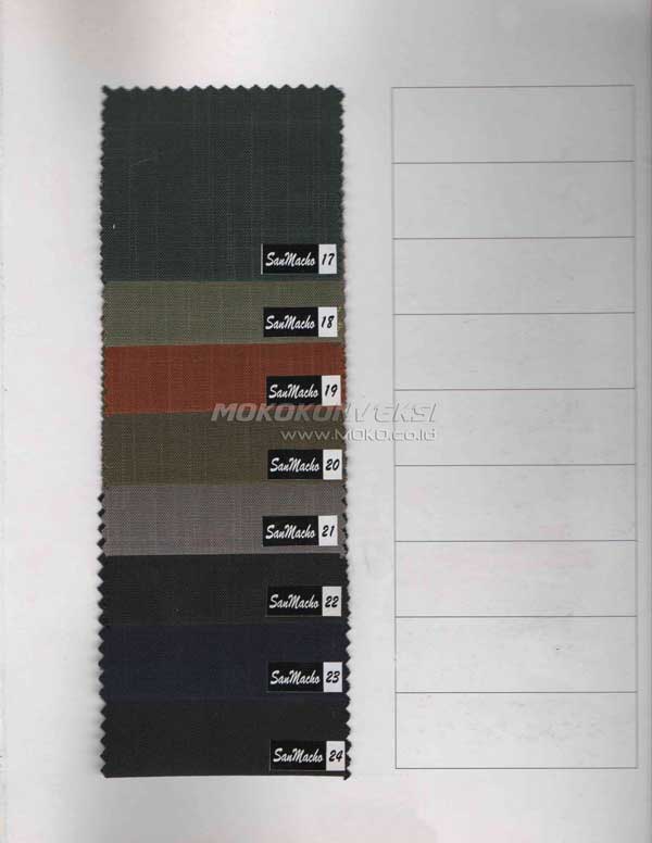 Katalog Warna Kain Celana Bahan San Macho 2 sample kain untuk pembuatan baju kerja pria wanita