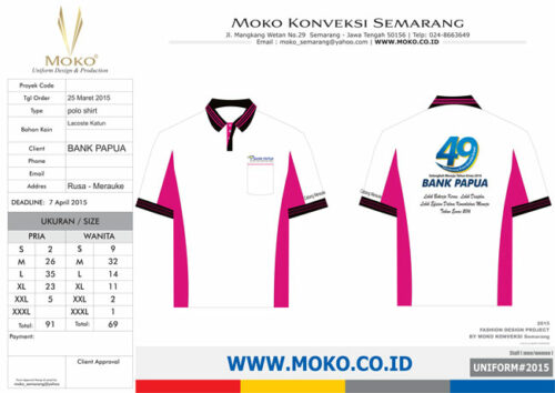 Vendor Polo Shirt Bank Merauke Papua
