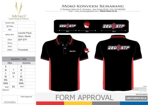 Polo Shirt Custom ZED STP Purwodadi Jawa Tengah