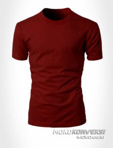 desain baju kaos polos warna merah marun - grosir kaos polos murah moko konveksi