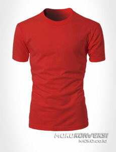 design baju kaos terbaru moko konveksi - t shirt polos warna merah