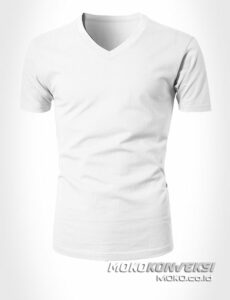 konveksi kaos v neck warna putih murah - moko konveksi supplier kaos polos v neck murah