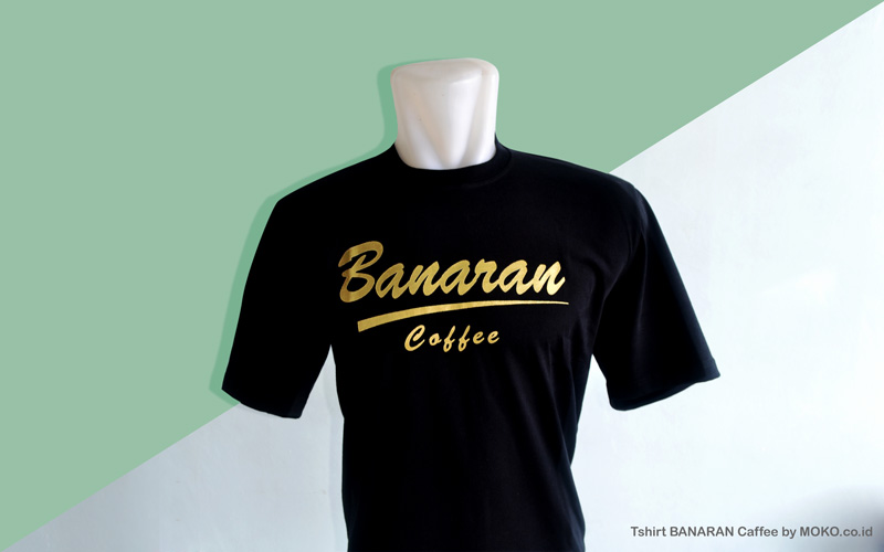 contoh pakaian casual Tshirt Banaran Coffee - Jual kaos distro keren sablon Murah moko.co.id